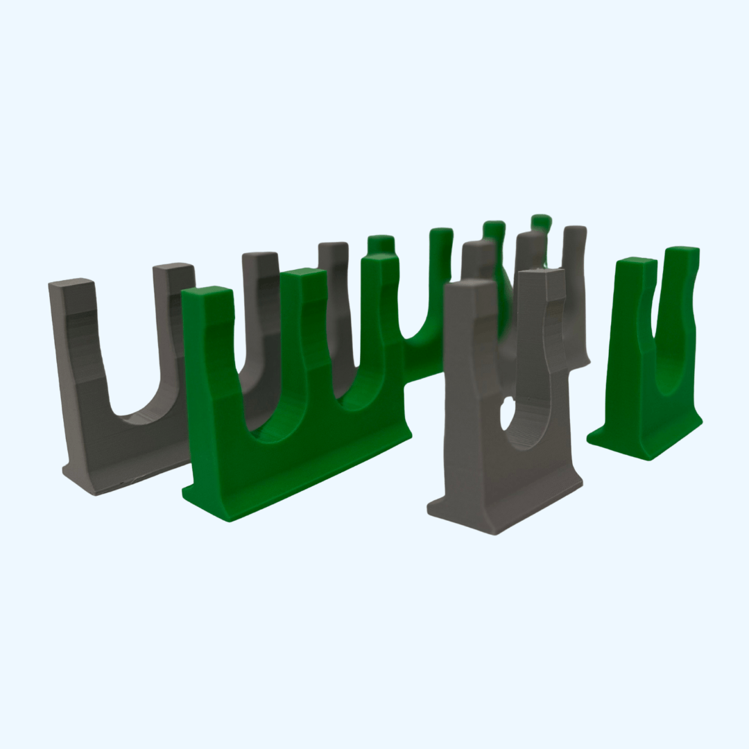 Adhesive Backed Pipette Holder for Gilson Pipettes green and grey