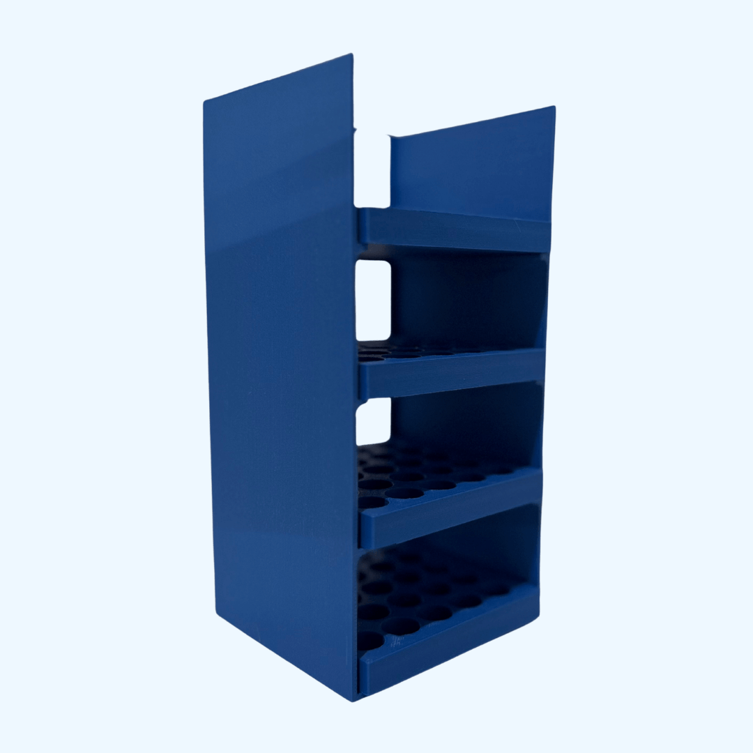 blue vial rack and shelf   gc lc vials