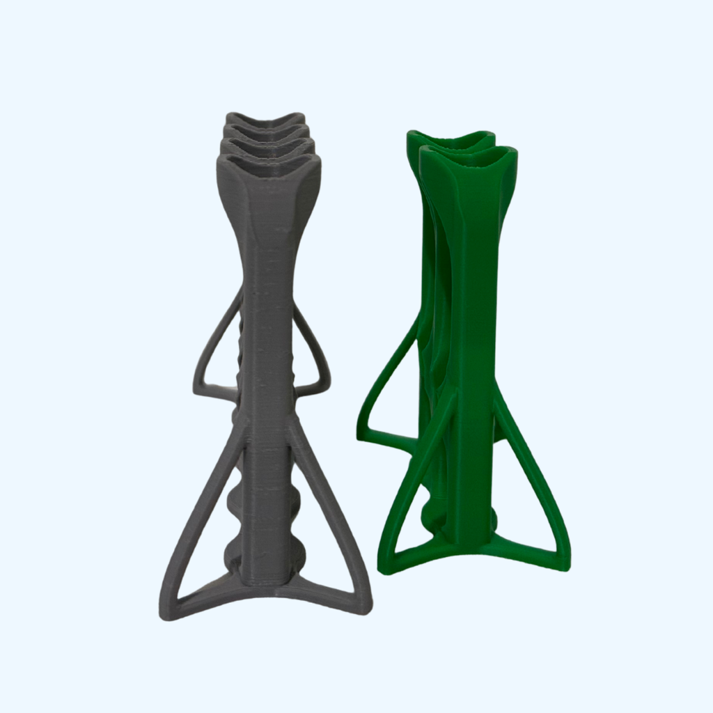 Holder for 15 ml Centrifuge Tubes in gray and green, designed for stable and secure sample organization.
