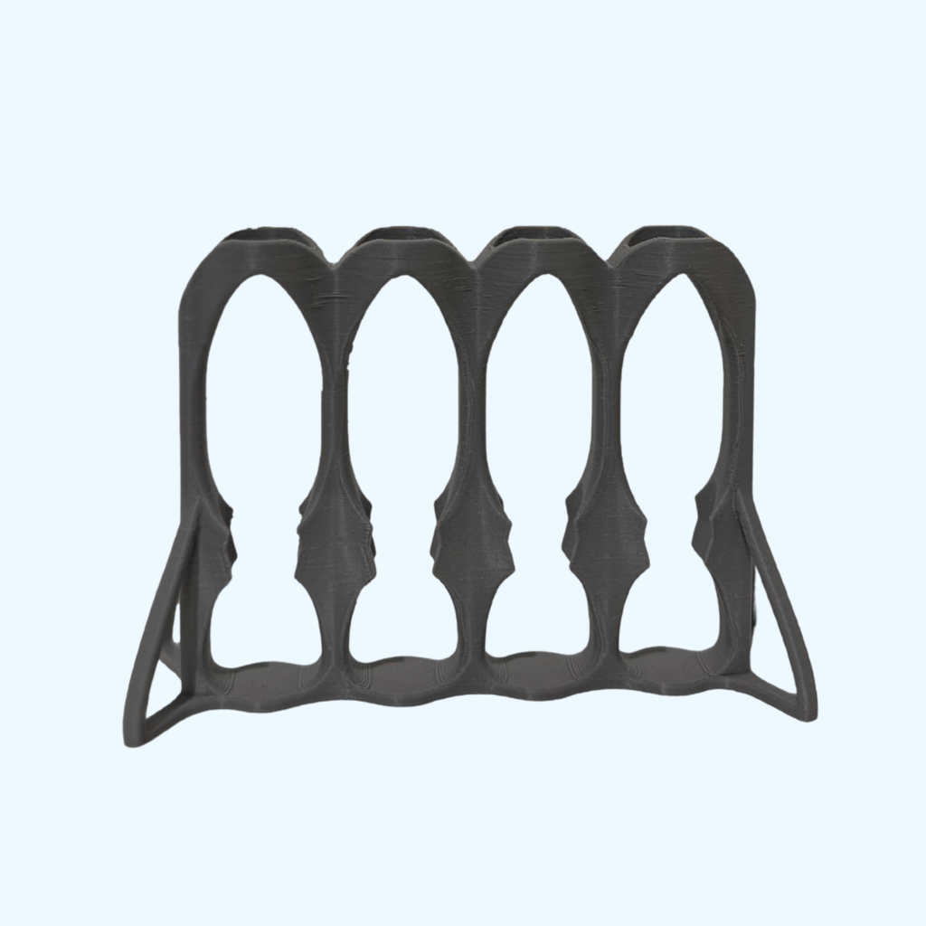 Grey 3D-printed holder for 15 ml centrifuge tubes by 3DR-I