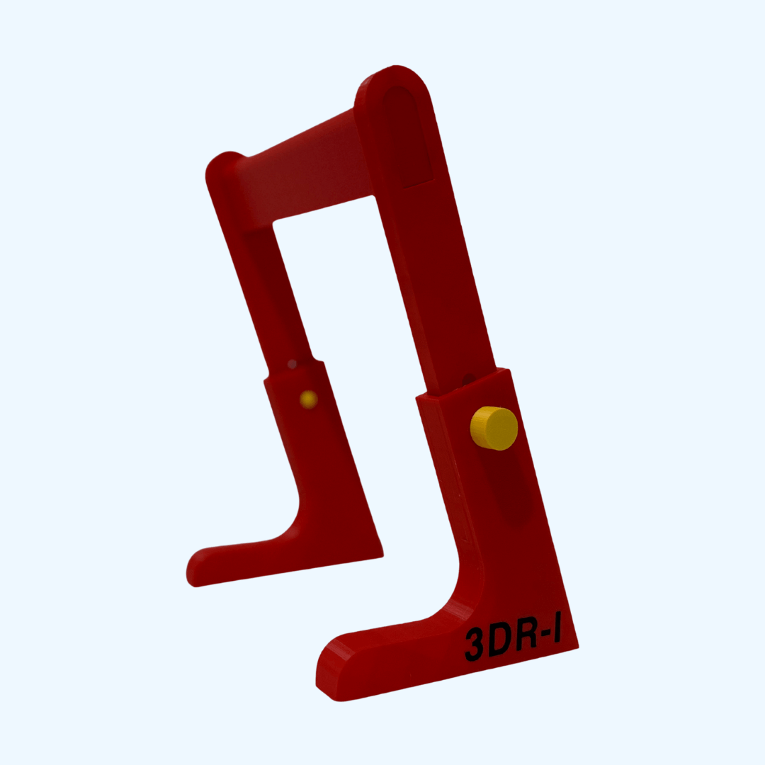 Height-Adjustable Pipette Stand | 3DR-I in red, designed for stable storage of pipettes during lab work.