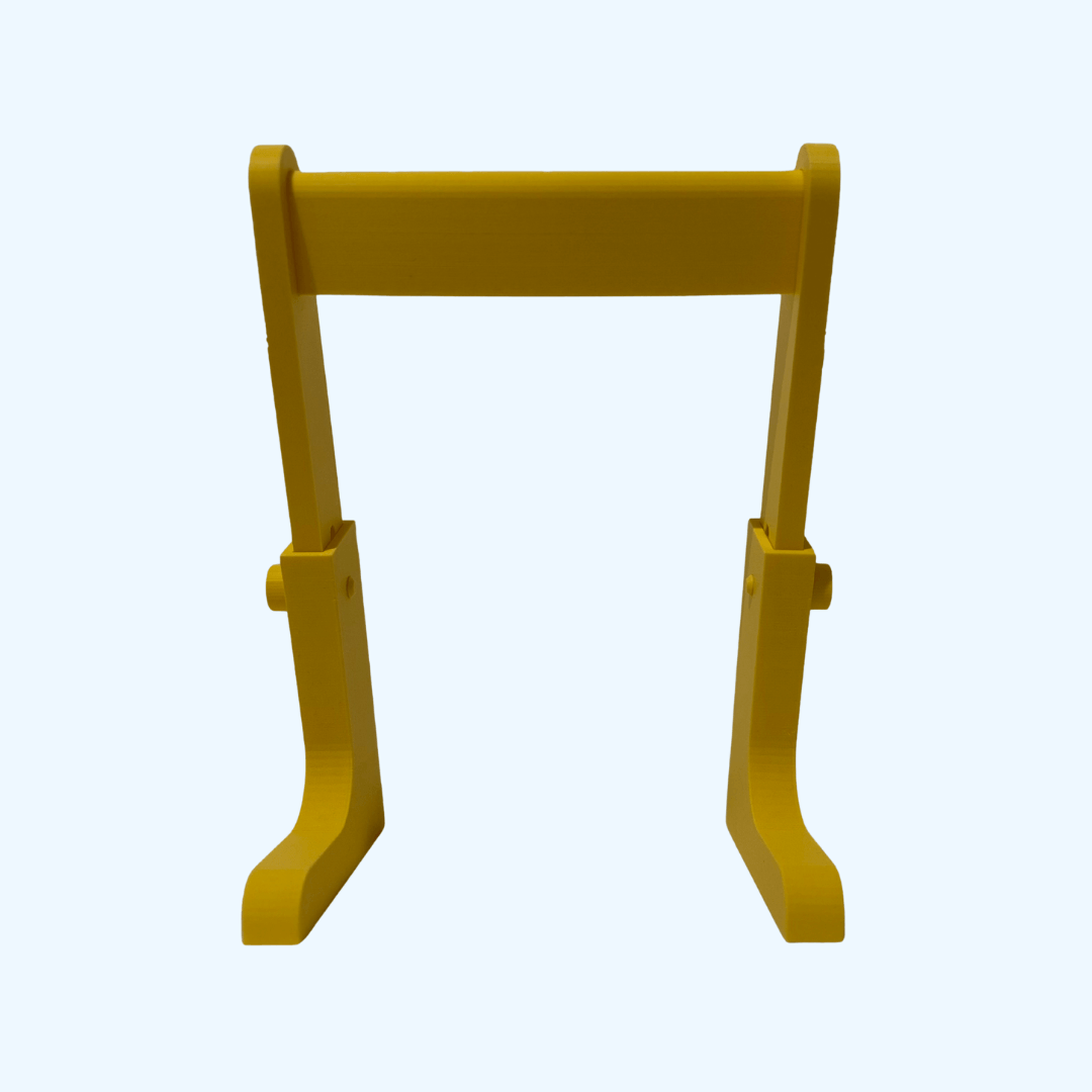 Height-Adjustable Pipette Stand in bright yellow color designed for stable pipette storage in laboratories.